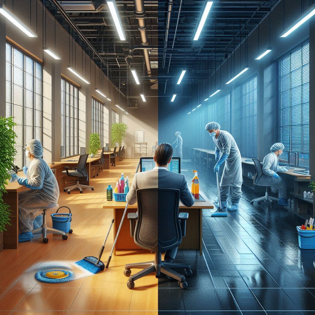 commercial vs. industrial cleaning comparison